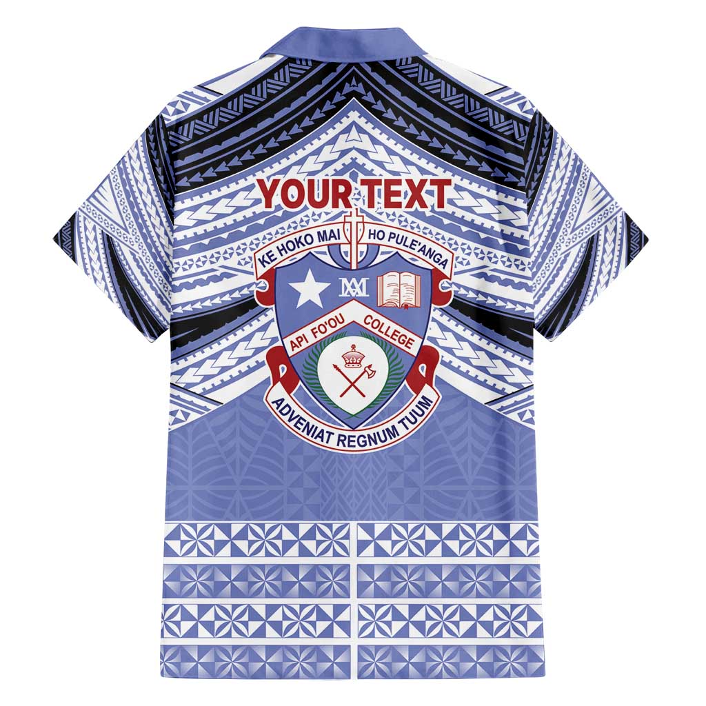 Personalised Tonga Apifoou College Family Matching Long Sleeve Bodycon Dress and Hawaiian Shirt Polynesian Ngatu Tribal LT9 - Polynesian Pride
