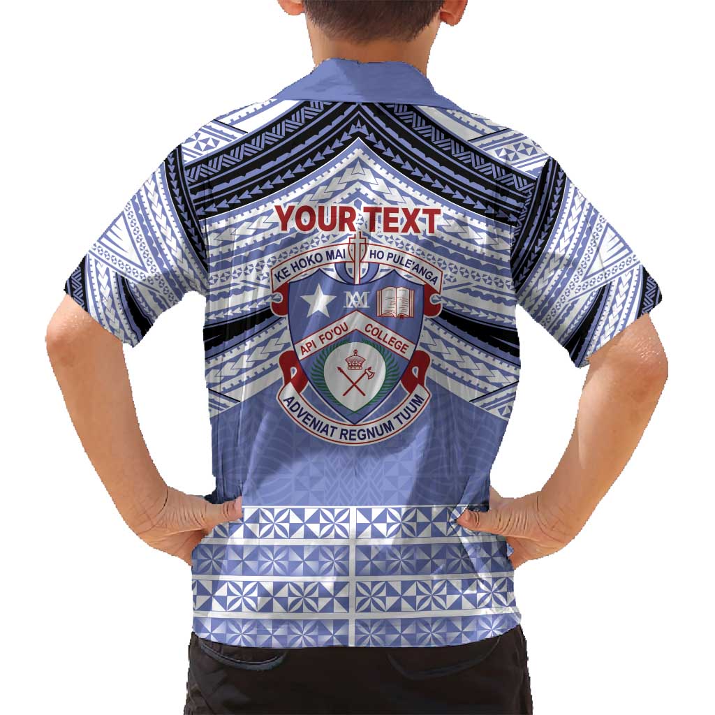 Personalised Tonga Apifoou College Family Matching Off Shoulder Short Dress and Hawaiian Shirt Polynesian Ngatu Tribal LT9 - Polynesian Pride