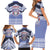 Personalised Tonga Apifoou College Family Matching Short Sleeve Bodycon Dress and Hawaiian Shirt Polynesian Ngatu Tribal