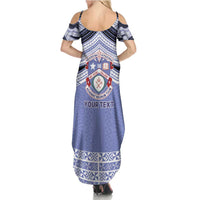 Personalised Tonga Apifoou College Family Matching Summer Maxi Dress and Hawaiian Shirt Polynesian Ngatu Tribal LT9 - Polynesian Pride