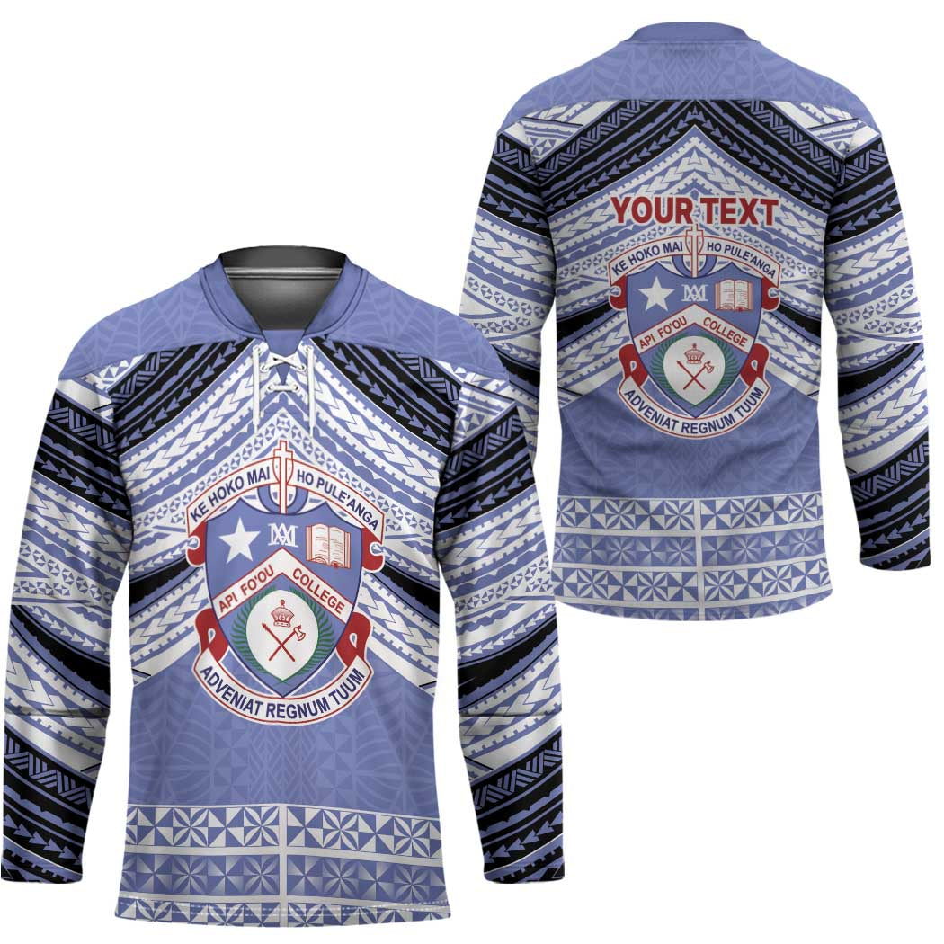 Personalised Tonga Apifoou College Hockey Jersey Polynesian Ngatu Tribal - Polynesian Pride