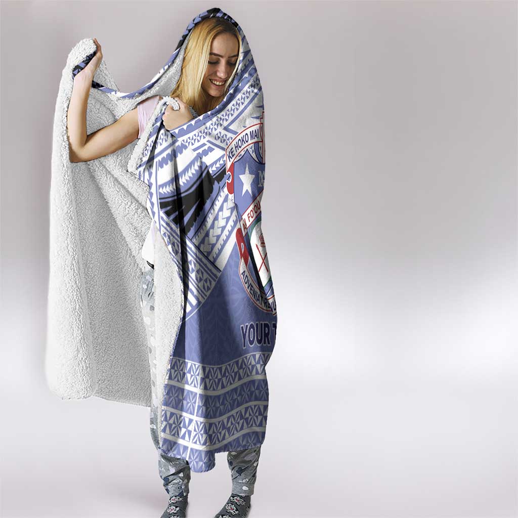 Personalised Tonga Apifoou College Hooded Blanket Polynesian Ngatu Tribal