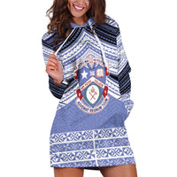 Personalised Tonga Apifoou College Hoodie Dress Polynesian Ngatu Tribal
