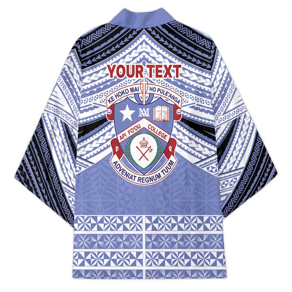 Personalised Tonga Apifoou College Kimono Polynesian Ngatu Tribal - Polynesian Pride