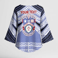 Personalised Tonga Apifoou College Kimono Sleeve Blouse Polynesian Ngatu Tribal - Polynesian Pride