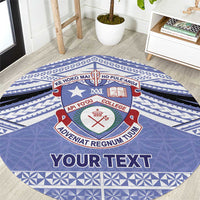 Personalised Tonga Apifoou College Round Carpet Polynesian Ngatu Tribal