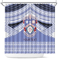 Personalised Tonga Apifoou College Shower Curtain Polynesian Ngatu Tribal