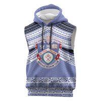 Personalised Tonga Apifoou College Sleeveless Hoodie Polynesian Ngatu Tribal - Polynesian Pride