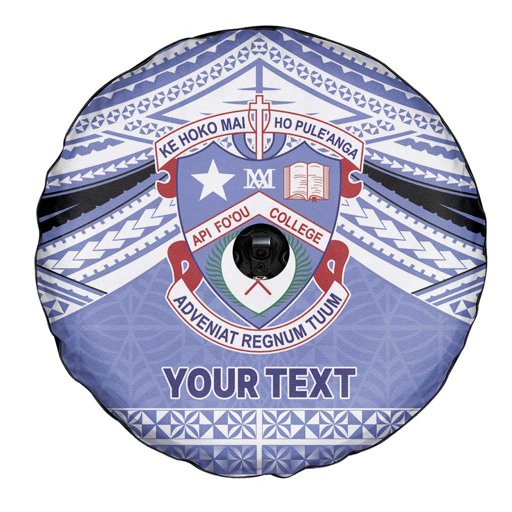 Personalised Tonga Apifoou College Spare Tire Cover Polynesian Ngatu Tribal