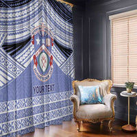 Personalised Tonga Apifoou College Window Curtain Polynesian Ngatu Tribal