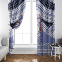 Personalised Tonga Apifoou College Window Curtain Polynesian Ngatu Tribal