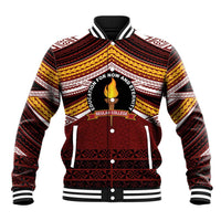 Personalised Tonga Beulah College Baseball Jacket Polynesian Ngatu Tribal