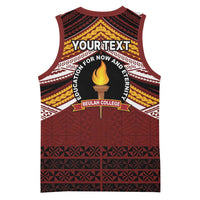 Personalised Tonga Beulah College Basketball Jersey Polynesian Ngatu Tribal - Polynesian Pride