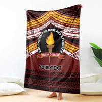 Personalised Tonga Beulah College Blanket Polynesian Ngatu Tribal