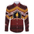 Personalised Tonga Beulah College Family Matching Long Sleeve Bodycon Dress and Hawaiian Shirt Polynesian Ngatu Tribal
