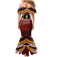 Personalised Tonga Beulah College Family Matching Mermaid Dress and Hawaiian Shirt Polynesian Ngatu Tribal LT9 - Polynesian Pride