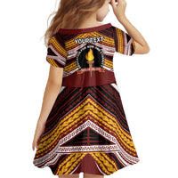 Personalised Tonga Beulah College Family Matching Off The Shoulder Long Sleeve Dress and Hawaiian Shirt Polynesian Ngatu Tribal LT9 - Polynesian Pride