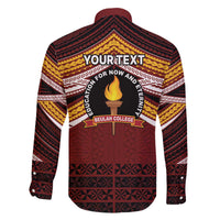 Personalised Tonga Beulah College Family Matching Off The Shoulder Long Sleeve Dress and Hawaiian Shirt Polynesian Ngatu Tribal LT9 - Polynesian Pride