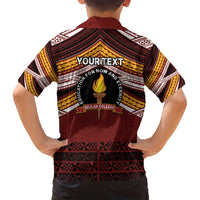 Personalised Tonga Beulah College Family Matching Off Shoulder Short Dress and Hawaiian Shirt Polynesian Ngatu Tribal LT9 - Polynesian Pride