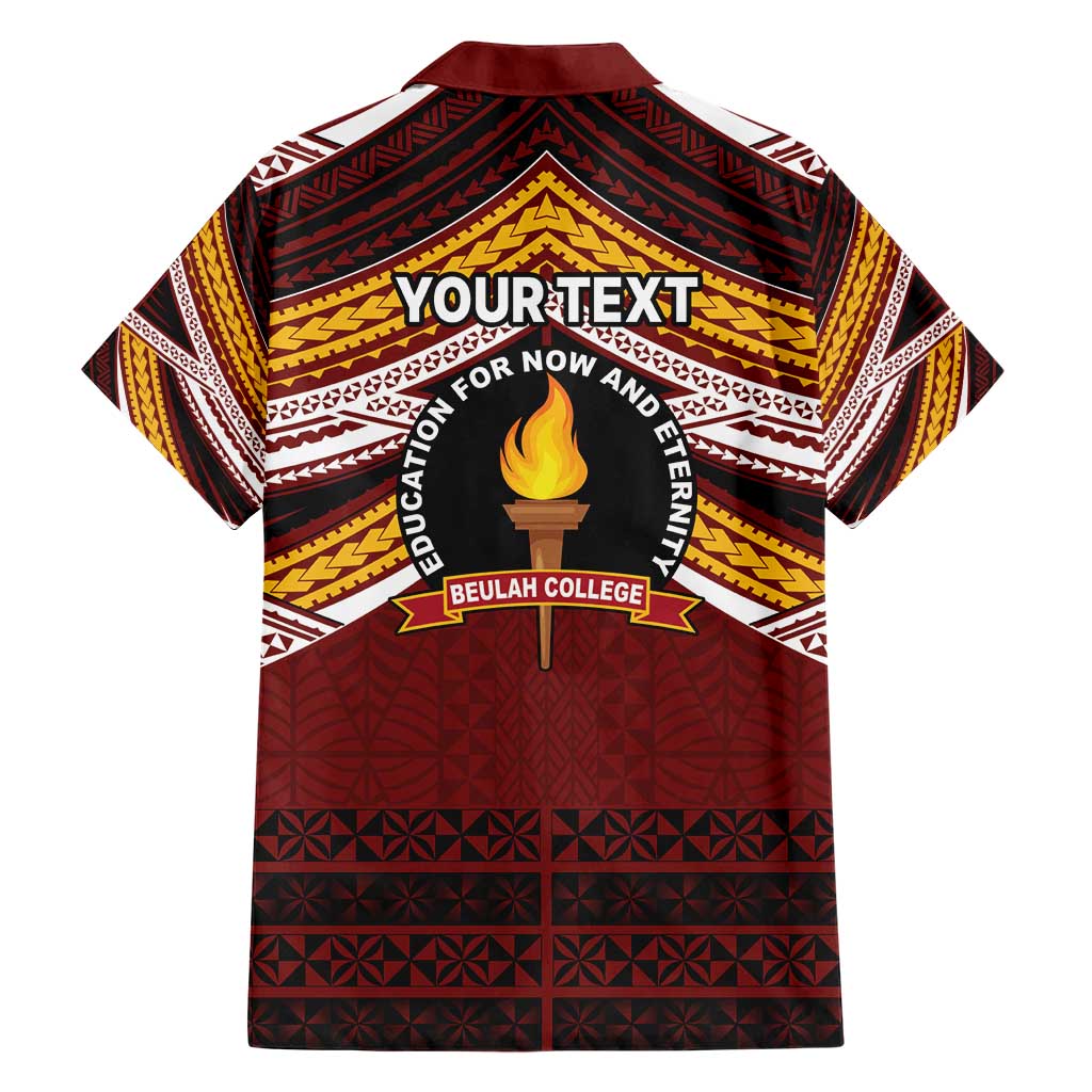 Personalised Tonga Beulah College Family Matching Short Sleeve Bodycon Dress and Hawaiian Shirt Polynesian Ngatu Tribal LT9 - Polynesian Pride