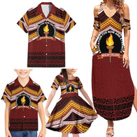 Personalised Tonga Beulah College Family Matching Summer Maxi Dress and Hawaiian Shirt Polynesian Ngatu Tribal LT9 - Polynesian Pride