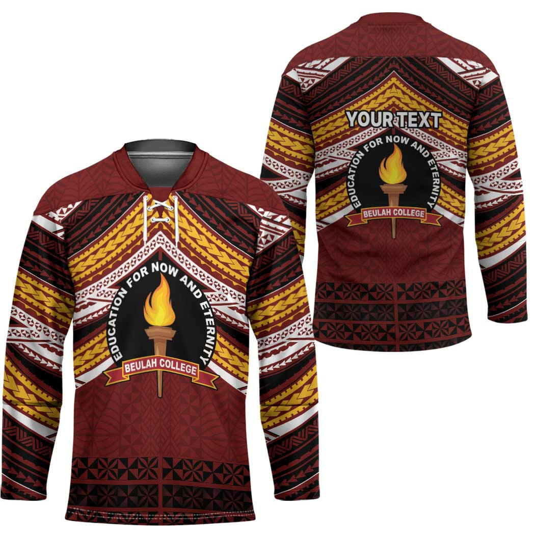 Personalised Tonga Beulah College Hockey Jersey Polynesian Ngatu Tribal - Polynesian Pride