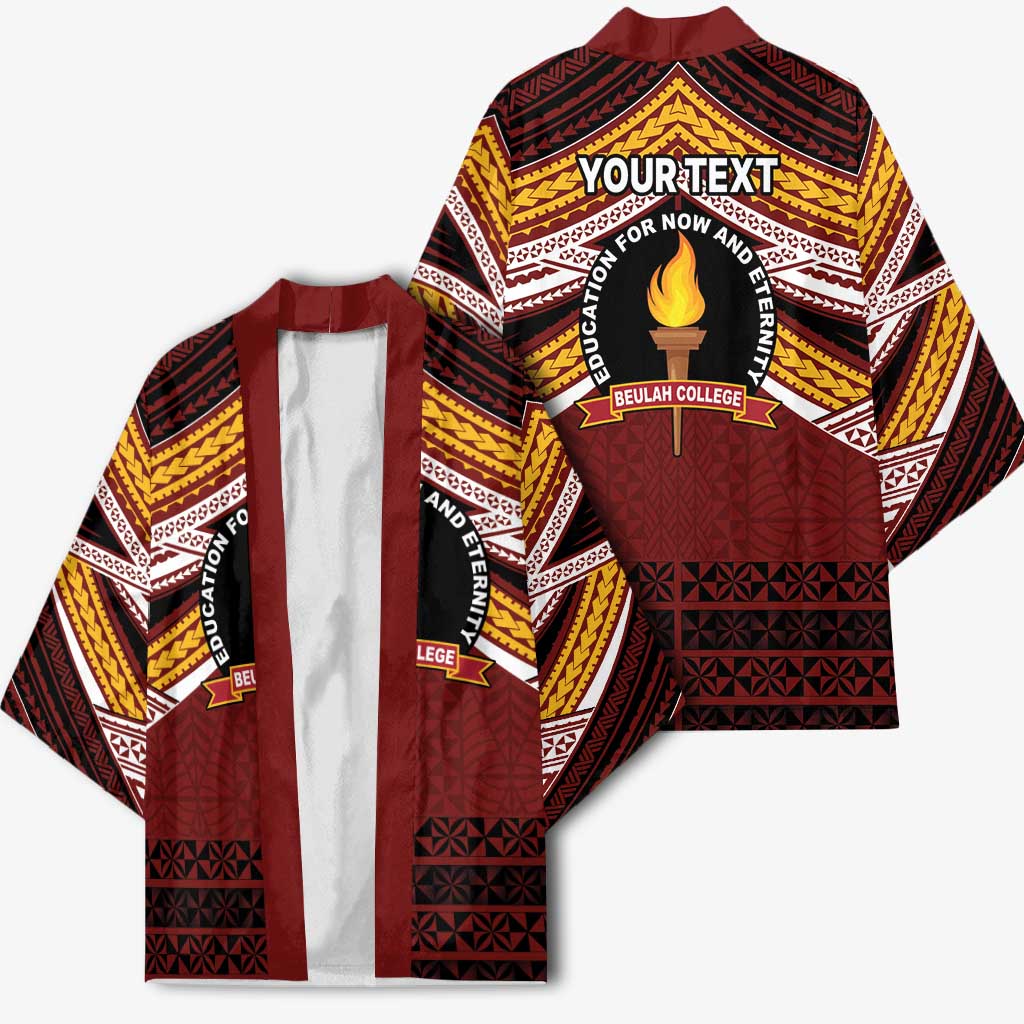 Personalised Tonga Beulah College Kimono Polynesian Ngatu Tribal - Polynesian Pride
