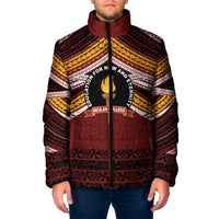 Personalised Tonga Beulah College Padded Jacket Polynesian Ngatu Tribal - Polynesian Pride
