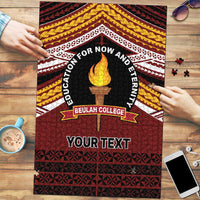 Personalised Tonga Beulah College Puzzle Polynesian Ngatu Tribal - Polynesian Pride