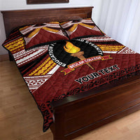 Personalised Tonga Beulah College Quilt Bed Set Polynesian Ngatu Tribal