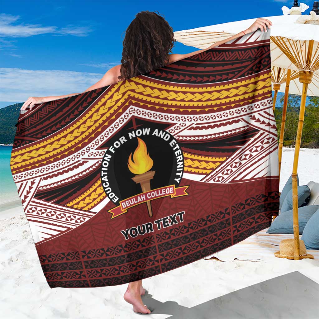 Personalised Tonga Beulah College Sarong Polynesian Ngatu Tribal