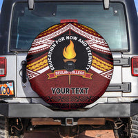 Personalised Tonga Beulah College Spare Tire Cover Polynesian Ngatu Tribal