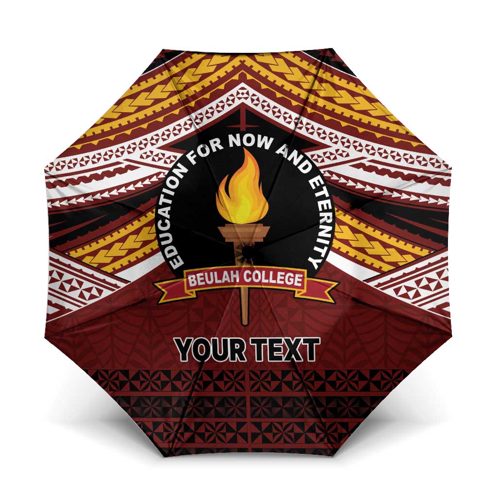 Personalised Tonga Beulah College Umbrella Polynesian Ngatu Tribal - Polynesian Pride