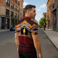 Personalised Tonga Beulah College Zipper Polo Shirt Polynesian Ngatu Tribal - Polynesian Pride