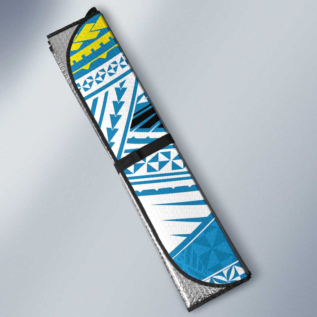 Personalised Tonga Lavengamalie College Auto Sun Shade Polynesian Ngatu Tribal - Polynesian Pride