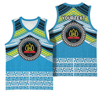 Personalised Tonga Lavengamalie College Basketball Jersey Polynesian Ngatu Tribal - Polynesian Pride