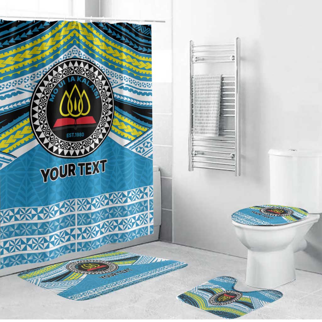 Personalised Tonga Lavengamalie College Bathroom Set Polynesian Ngatu Tribal - Polynesian Pride
