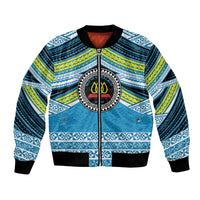 Personalised Tonga Lavengamalie College Bomber Jacket Polynesian Ngatu Tribal