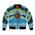 Personalised Tonga Lavengamalie College Bomber Jacket Polynesian Ngatu Tribal