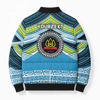 Personalised Tonga Lavengamalie College Bomber Puffer Jacket Polynesian Ngatu Tribal - Polynesian Pride