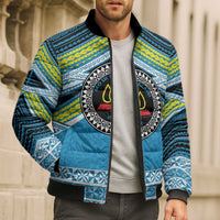 Personalised Tonga Lavengamalie College Bomber Puffer Jacket Polynesian Ngatu Tribal - Polynesian Pride
