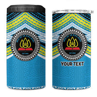 Personalised Tonga Lavengamalie College 4 in 1 Can Cooler Tumbler Polynesian Ngatu Tribal