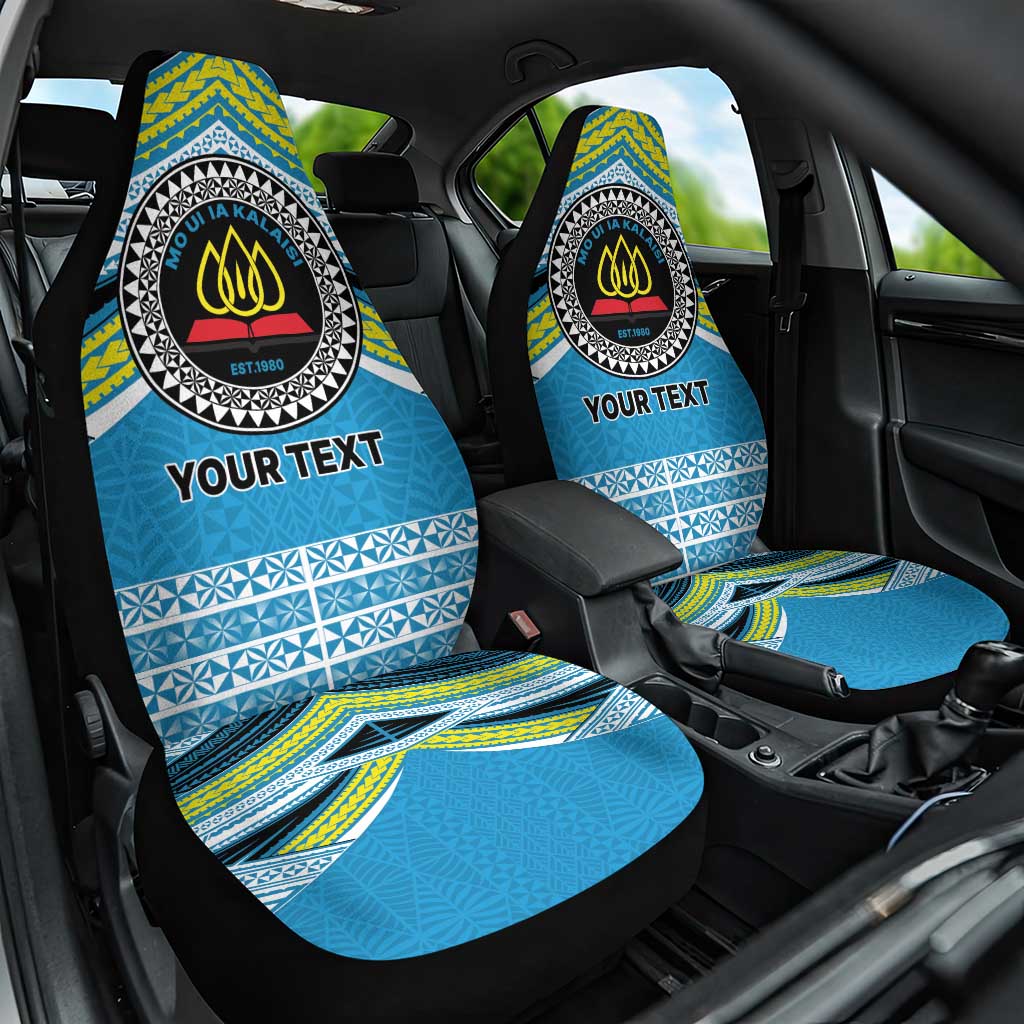 Personalised Tonga Lavengamalie College Car Seat Cover Polynesian Ngatu Tribal