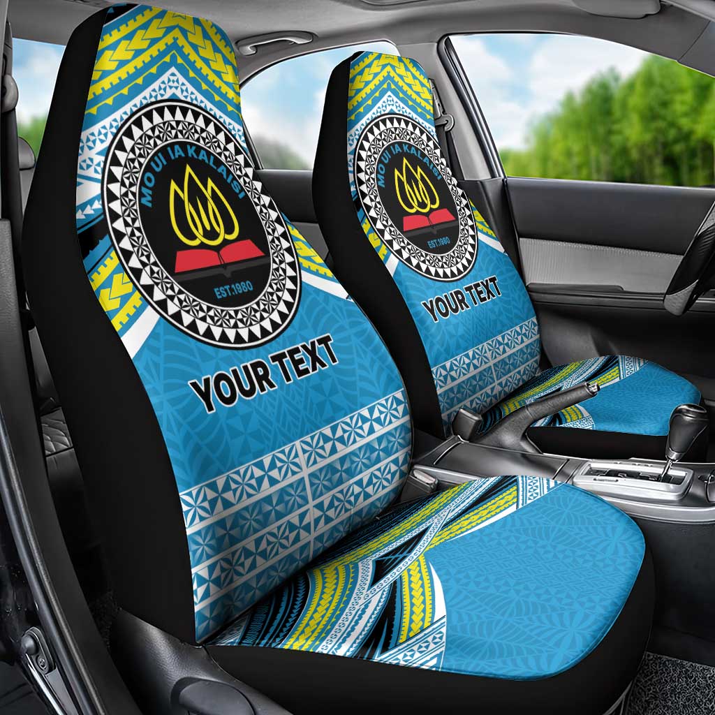 Personalised Tonga Lavengamalie College Car Seat Cover Polynesian Ngatu Tribal