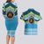 Personalised Tonga Lavengamalie College Couples Matching Long Sleeve Bodycon Dress and Hawaiian Shirt Polynesian Ngatu Tribal