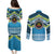 Personalised Tonga Lavengamalie College Couples Matching Puletasi and Long Sleeve Button Shirt Polynesian Ngatu Tribal