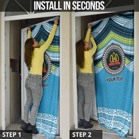 Personalised Tonga Lavengamalie College Door Cover Polynesian Ngatu Tribal - Polynesian Pride