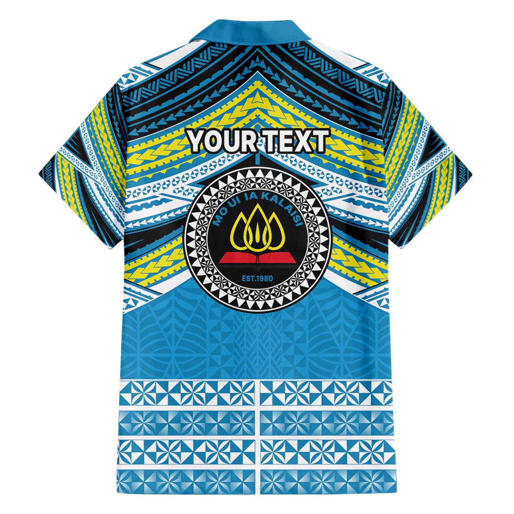 Personalised Tonga Lavengamalie College Family Matching Long Sleeve Bodycon Dress and Hawaiian Shirt Polynesian Ngatu Tribal LT9 - Polynesian Pride