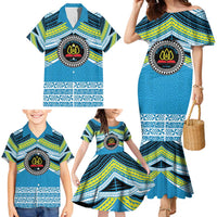 Personalised Tonga Lavengamalie College Family Matching Mermaid Dress and Hawaiian Shirt Polynesian Ngatu Tribal LT9 - Polynesian Pride