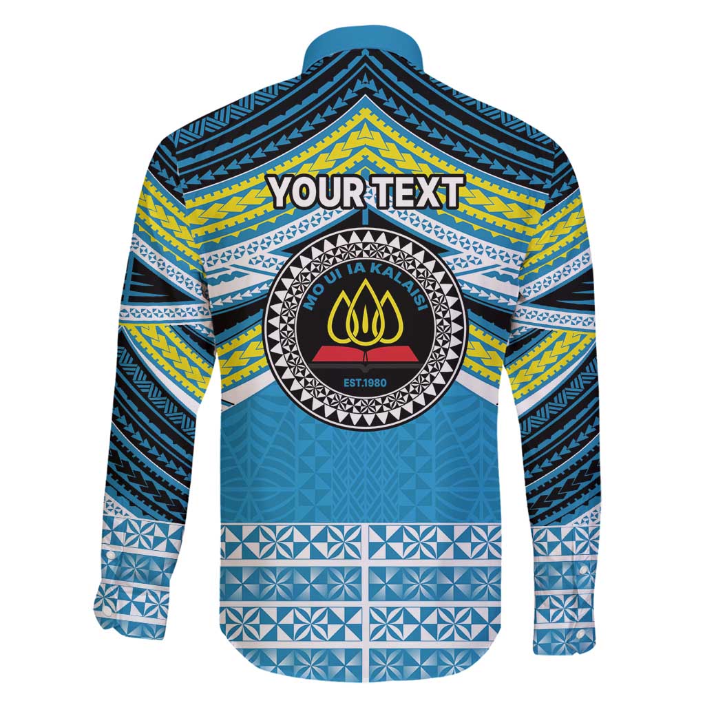 Personalised Tonga Lavengamalie College Family Matching Off Shoulder Maxi Dress and Hawaiian Shirt Polynesian Ngatu Tribal LT9 - Polynesian Pride